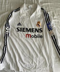 100 Years Real Madrid Adidas 2002 Long Sleeve Jersey size Large. Comes in an Can