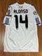 #14 Alonso 2011 Real Madrid Champions League White Blue Jersey XL