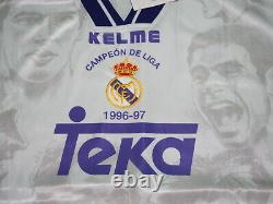 1996-1997 Real Madrid Los Blancos Champion Jersey Shirt Camiseta Kelme M BNWT