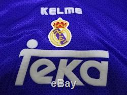 1997-1998 Real Madrid Retro Vintage Jersey Shirt Camiseta Away Teka KELME M L/S