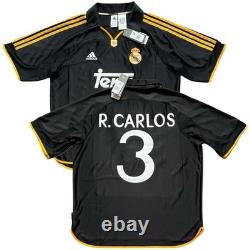1999/00 Real Madrid Away Jersey #3 Roberto Carlos Medium adidas reissue kit