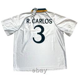 1999/00 Real Madrid Home Jersey #3 Roberto Carlos XL adidas reissue kit