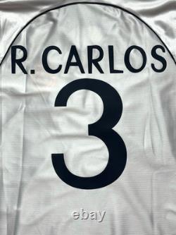 1999/00 Real Madrid Home Jersey #3 Roberto Carlos XL adidas reissue kit