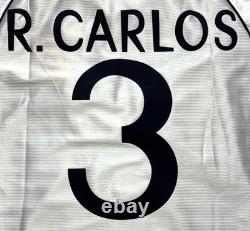 1999/00 Real Madrid Home Jersey #3 Roberto Carlos XL adidas reissue kit