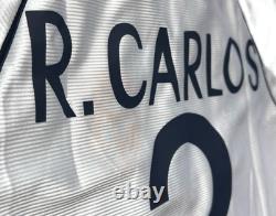 1999/00 Real Madrid Home Jersey #3 Roberto Carlos XL adidas reissue kit
