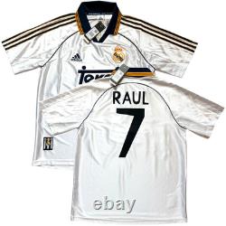 1999/00 Real Madrid Home Jersey #7 Raul Gonzalez Medium adidas reissue kit