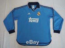 1999-2000-2001 Real Madrid Player Equipment Jersey Shirt Camiseta Third L/S L