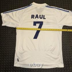 20001-2002 Authentic Real Madrid Home Jersey Raul #7 Size M Remade In 03-04