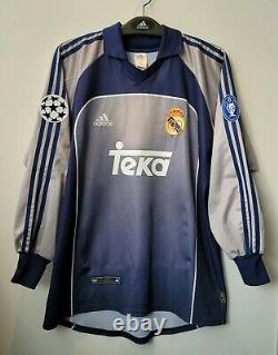 2000-01 Real MADRID GK L/S No. 25 CASILLAS UEFA Champions Jersey Shirt Trikot