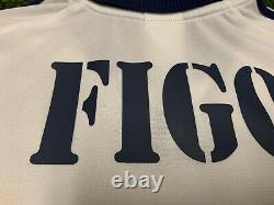 2000 2001 Real Madrid Luis Figo Home Jersey Shirt Kit White Large L 10 Adidas