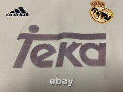 2000 2001 Real Madrid Luis Figo Home Jersey Shirt Kit White Large L 10 Adidas
