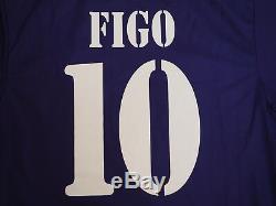2001-2002 Real Madrid Centenary Jersey Shirt Camiseta Third Adidas Figo #10 L