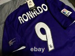 2002/03 Adidas Real Madrid Away Soccer Jersey Ronaldo 9 Size LRG 156649 Defect