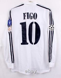 2002-03 Real MADRID Home L/S No. 10 FIGO Toyota Cup Jersey Shirt Trikot 02-03