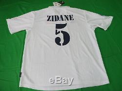 2002 Real Madrid Los Blancos Jersey Shirt Camiseta Home Adidas Zidane #5 XL BNWT