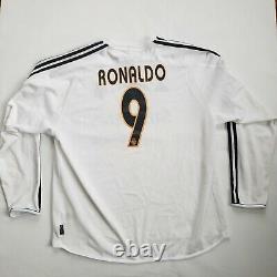 2003/04 Adidas Real Madrid Long Sleeve Jersey XL Ronaldo 9 vintage