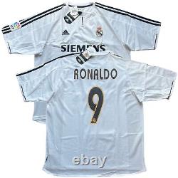 2003/04 Real Madrid Home Jersey #9 Ronaldo XL Adidas Soccer Football R9 NEW