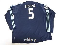 2003-2004 Real Madrid Away Jersey Shirt Camiseta Zidane #5 SIEMENS CL UCL L/S L