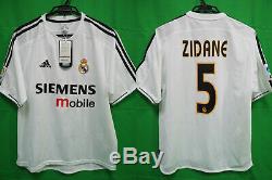 2003-2004 Real Madrid Jersey Shirt Camiseta Home SIEMENS mobile Zidane #5 M BNWT