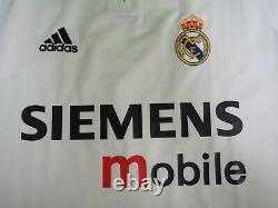 2003-2004 Real Madrid Jersey Shirt Camiseta Home SIEMENS mobile Zidane #5 M BNWT