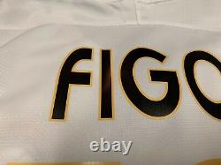 2003 2004 Real Madrid Luis Figo Adidas Home White Jersey Shirt Kit Large L 10