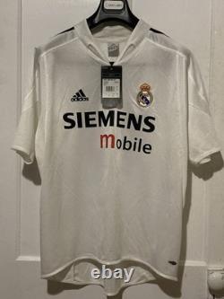 2004-05 David Beckham #23 Real Madrid Football Soccer Jersey Mens L Adidas NWT