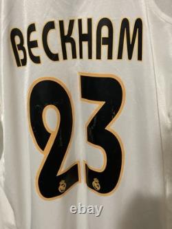 2004-05 David Beckham #23 Real Madrid Football Soccer Jersey Mens L Adidas NWT