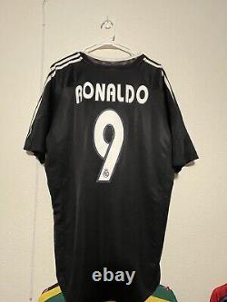 2004/05 Real Madrid Away Jersey #9 Ronaldo XL Adidas Soccer Football R9