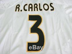 2004-2005 Real Madrid Home Jersey Shirt Camiseta Roberto R. Carlos 3 L CL L/S NWT