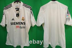 2004-2005 Real Madrid Jersey Shirt Camiseta Home Adidas Siemens mobile L BNWT