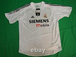 2004-2005 Real Madrid Jersey Shirt Camiseta Home Adidas Siemens mobile L BNWT