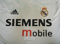 2004-2005 Real Madrid Jersey Shirt Camiseta Home Adidas Siemens mobile L BNWT