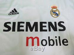 2004-2005 Real Madrid Jersey Shirt Camiseta Home SIEMENS mobile Zidane #5 XL NWT