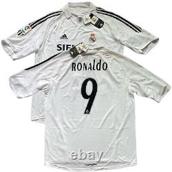 2005/06 Real Madrid Home Jersey #9 Ronaldo XL Adidas Soccer Football R9 NEW