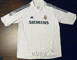 2005-2006 Iconic Real Madrid Home Soccer Jersey David Beckham Size XL