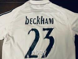 2005-2006 Iconic Real Madrid Home Soccer Jersey David Beckham Size XL