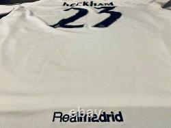 2005-2006 Iconic Real Madrid Home Soccer Jersey David Beckham Size XL