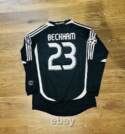 2006/07 Real Madrid Away Long Sleeves Shirt Jersey No. 7 Beckham Size XL