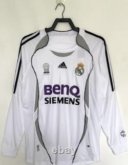 2006/2007 Retro Long Sleeve Real Madrid Home Jersey M