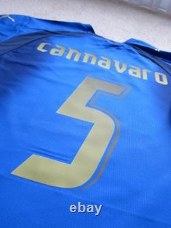 2006 Italy CANNAVARO Soccer Jersey Football Shirt Juventus Real Madrid AUTHENTIC