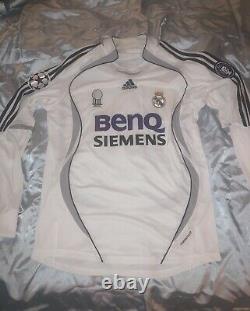 2006 MATCH ISSUE David Beckham Real Madrid Home Jersey & Official Garment Bag