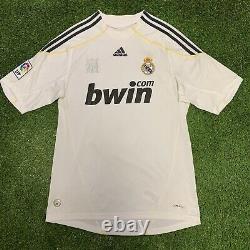 2009 2010 Real Madrid Ronaldo Adidas Jersey Shirt Kit White Home Medium La Liga