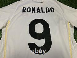 2009 2010 Real Madrid Ronaldo Adidas Jersey Shirt Kit White Home Medium La Liga