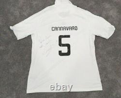 2009 Fabio Cannavaro Real Madrid Signed ADIDAS Match Soccer Shirt Jersey
