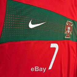2010 Portugal Home Jersey #7 Ronaldo Large Football Soccer Nike Real Madrid NEW