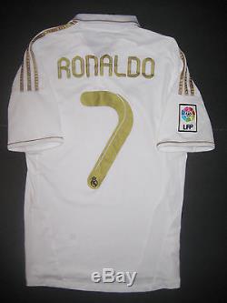 2011/2012 Adidas Real Madrid Cristiano Ronaldo Jersey Shirt Kit Home Gold White