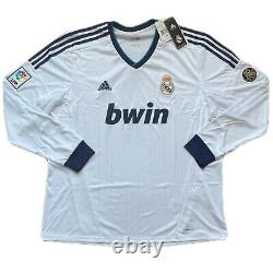 2012/13 Real Madrid Home Jersey #7 Ronaldo 2XL Adidas Long Sleeve Soccer CR7 NEW