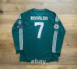 2012/13 Real Madrid Third Away L/S Shirt Jersey UCL No. 7 Ronaldo Size 2XL