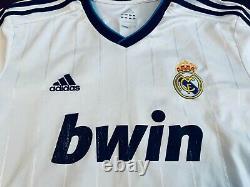 2012-2013 Rare Real Madrid CF Home Soccer Jersey Higuaín Longsleeves XL