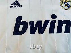 2012-2013 Rare Real Madrid CF Home Soccer Jersey Higuaín Longsleeves XL
